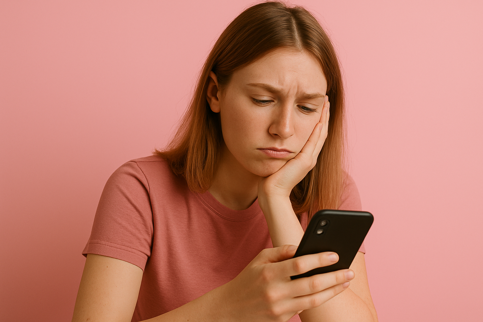 Pessoa frustrada com apps de namoro